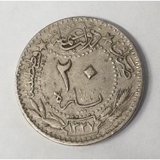 TURKEY 1915 . TWENTY 20 PARA COIN . AH1327/7 . aUNCIRCULATED